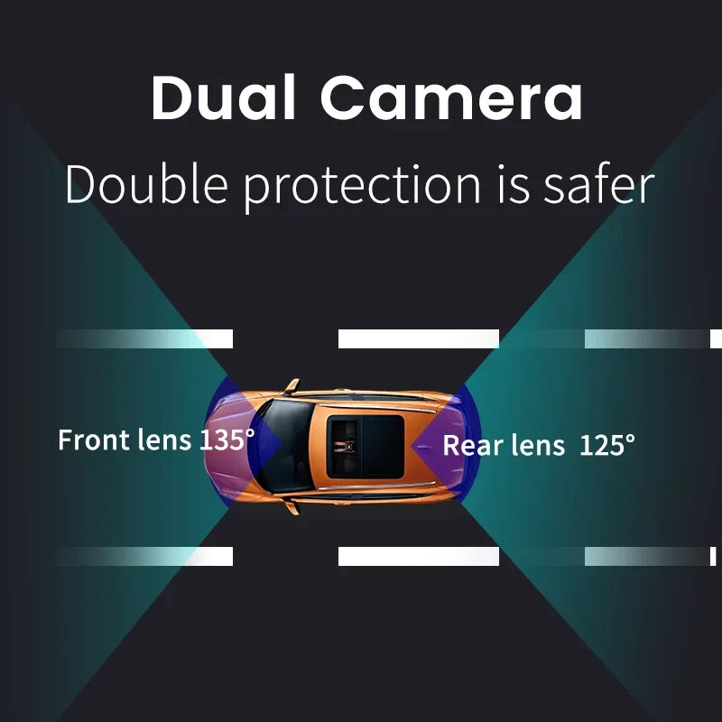 CAMERĂ AUTO DUALĂ 2K CU 4G &amp; GPS – FILMARE FAȚĂ + SPATE