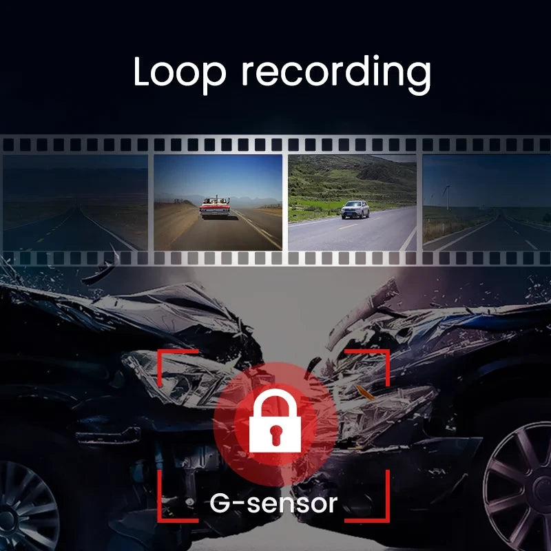 CAMERĂ AUTO DUALĂ 2K CU 4G &amp; GPS – FILMARE FAȚĂ + SPATE